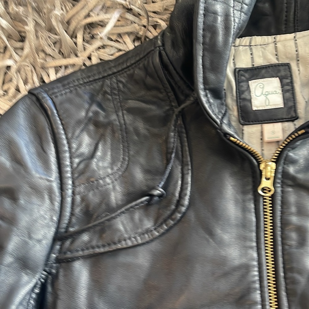 Mike & Chris Thick leather hoodie - Picture 4 of 5